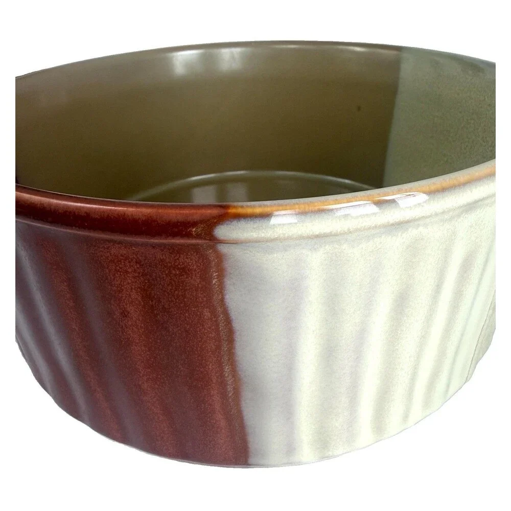 Sango Gold Dust 5039 Sienna 8” Large Soufflé Bowl Serving Discontinued